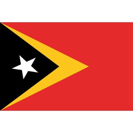Ontrada Blechschild 12x18cm gewölbt Osttimors Flag of East Timor Schild