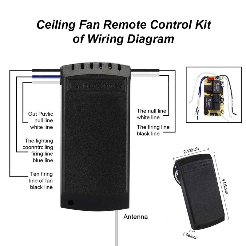 QIACHIP Universal Ceiling Fan and Lights Wireless Remote Control Kit
