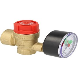 Afriso Type 532 M In. 1/2 Inch, Off. 3/4 Inch, 3.0 Bar with Pressure Gauge 42382 Chrome