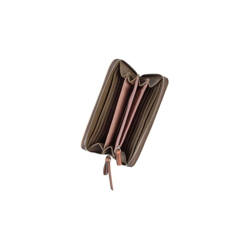 TOM TAILOR Jule Women's Purse Zip Large Beige, Mixed Taupe,