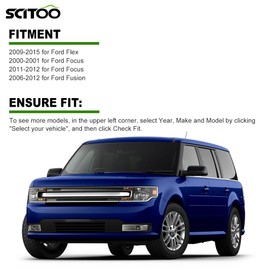 SCITOO 2 PCS Key Fob Keyless Entry Remote Control Fits 2009-2015 for Ford Flex 2000-2012 for Ford Focus 2006-2012 for Ford Fusion (FCC OUCD6000022) 4 Buttons