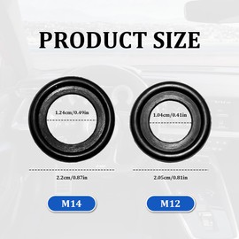 Lyxheth 10PCS M12 Oil Drain Plug Gasket, Oil Drain Plug Washer, 12616850 3536966 Engine Oil Pan Drain Plug Sealing Gasket, Rubber Oil Drain Plug Crush Washer Replacement for Buick Camaro GMC (M12)