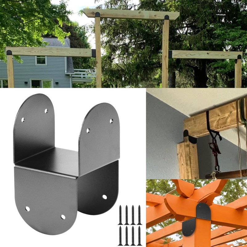 4 Pcs 4x4 Post Caps Tie Bracket, 14 Gauge Post