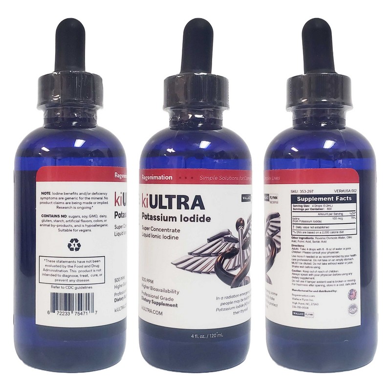 ki ULTRA 500ppm Potassium Iodide Super Concentrate Liquid Ionic Iodine