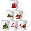 Shellwei 6 Pack Christmas Coffee Mugs 12 Oz Holiday Ceramic