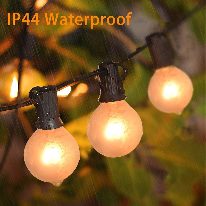 Abeja 25FT Outdoor String Lights, G40 Globe Patio String Lights