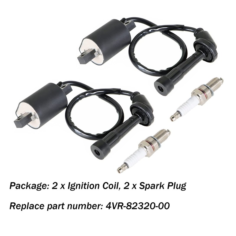 WFLNHB 2 x Ignition Coil Spark Plug Replacement for Yamaha