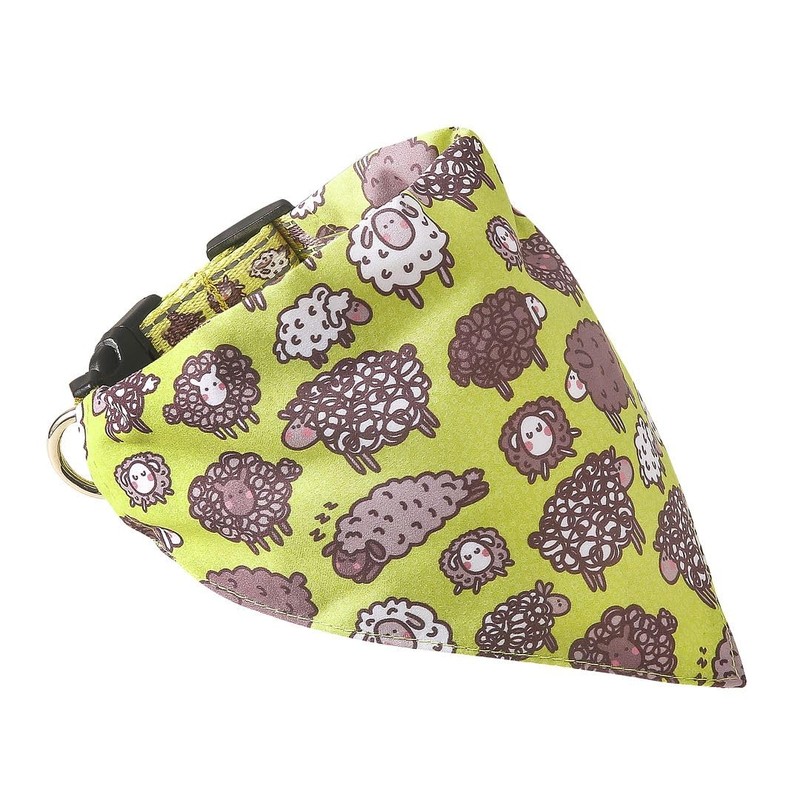 Eco Chic Recycled Dog Bandana 1PCS Washable Triangle Scarf for