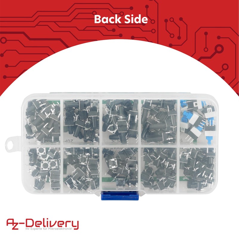 AZDelivery 1 x Micro Switch Button Set - 180 Pieces,