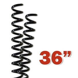 TruBind 8mm (5/16 in.) Spiral Binding Coils for Reports, Presentations and Proposals | 4:1 Pitch | 36 in. Length | Black | 54 Sheets Binding Capacity | 100 Pack