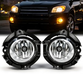 OKSIWA LED Fog Lights with DRL For 2013 2014 2015 Toyota RAV4, Amber Turn Signal,White Daytime Running Light, Front Bumper Fog Lamps Replacement with Wiring Harness,Easy to Install