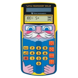 Texas Instruments Texas Instruments Little Professor Rechentrainer (für Vor- und Grundschule, Solarbetrieben, mit 80.000 Rechenaufgaben) gelb-blau