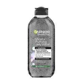 Garnier SkinActive, Mizellen-Reinigungs-Gelee-Wasser, 400 ml, All-in-One-Reiniger, entfernt Make-up, reduziert Mitesser, dermatologisch getestet, Verwendung mit Öko-Pads