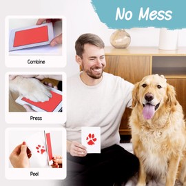 Tubuui Paw Print Kit for Dogs Cats,Inkless Baby Hand and Footprint Kit, Dog Nose Print Kit,Clean Touch Ink Pad Kit,No Mess Newborn Baby Footprint Kit, Pet Paw Print Kit for Family Keepsake