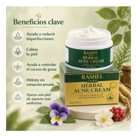 Crema Herbal Tratamiento Acné, Control Grasa, Minimiza Poros