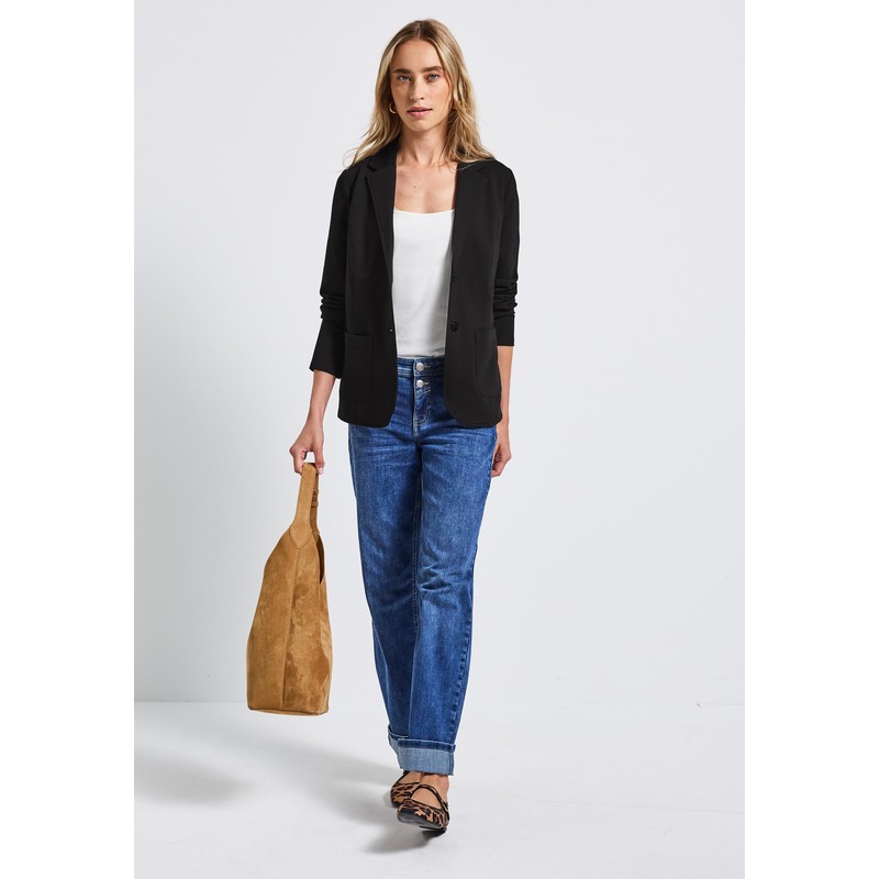 Street One Women's Basic Blazer, black