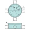 Nichido Denko R161GHW Exposed Round Box One-Touch Type Gray