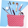 Healvian 2Pcs Checkered Makeup Bag Set Capacity Reusable Cosmetic Bags