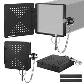 RV Bumper End Cap Fits Standard 4-Inch Square Camper Bumpers, 2 Pack Aluminum Camper Bumper End Caps Heavy Duty No-Insect Vent Holes, Secure Sewer Hose Storage, Square Bumper Caps for RV Camper Cap