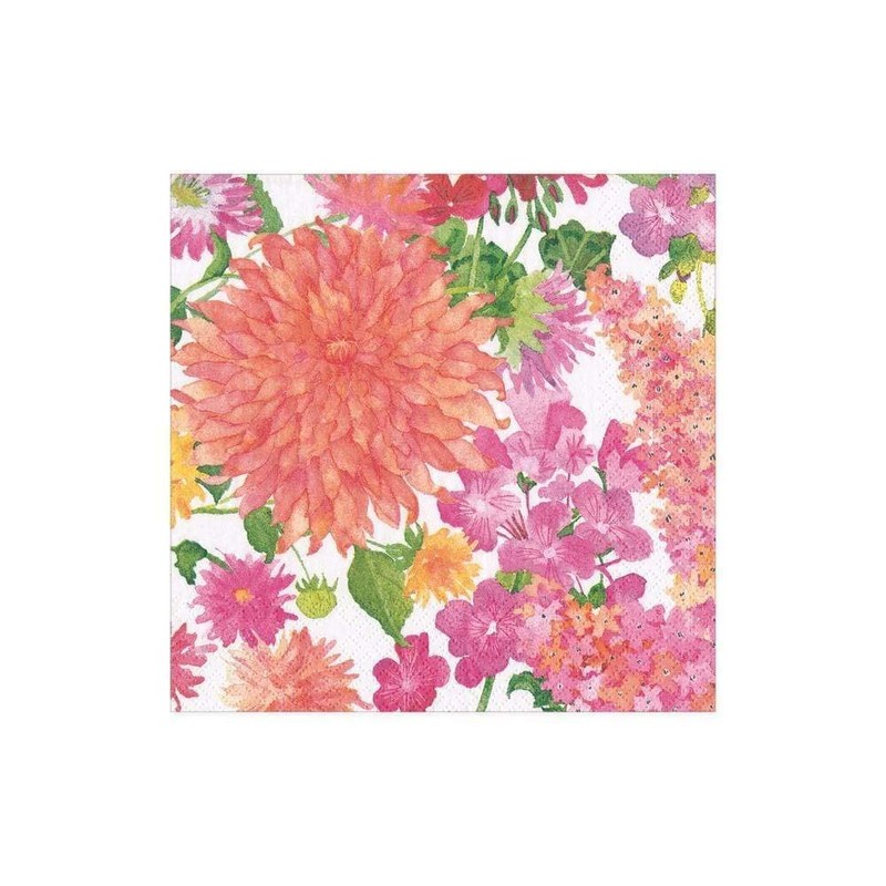 Caspari Servilletas de papel para cóctel Summer Blooms, 2 paquetes