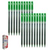 SAINO Softek Ballpoint Pens, GREEN, Fine Point (0.7mm), Pack of