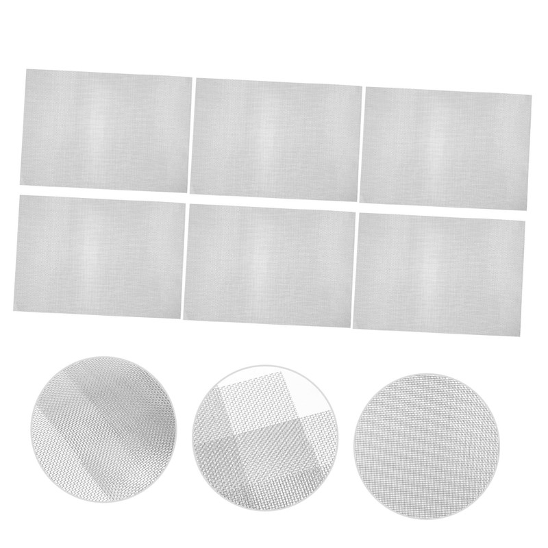 Operitacx 6Pcs Stainless Steel Wire Mesh Garden Barrier Netting Rust