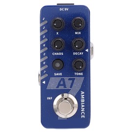 Reverb Effect Pedal Digital 7 Ambiance Guitar Built In Infinite Lasting Buffer Bypass for A7