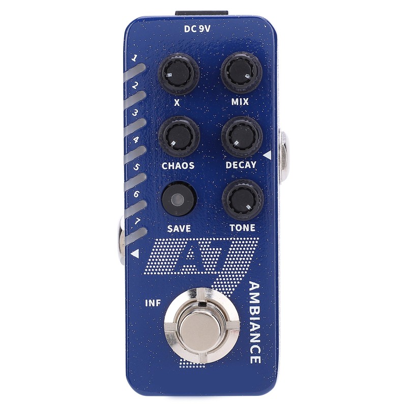 Reverb Effect Pedal Digital 7 Ambiance Guitar Built In Infinite