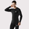MEETYOO Men's Compression Shirt, Black+Black, X-Large