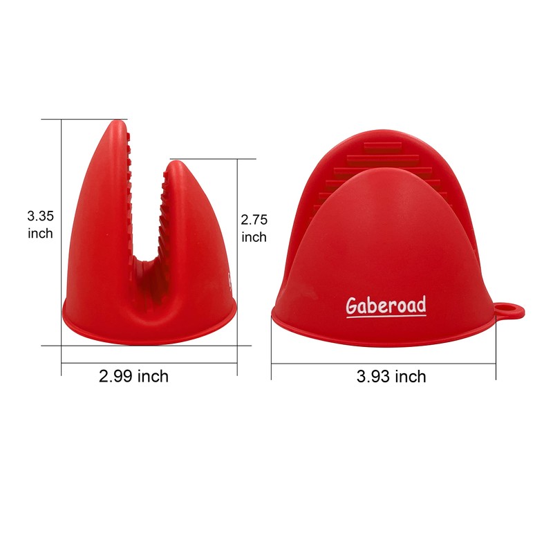 Gaberoad Thickened Mini Silicone Oven Mitts Heat Resistant, Rubber Oven