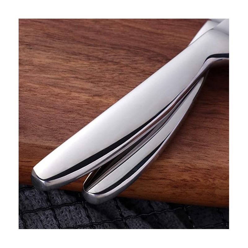 TAFAAL Set of 12 Stainless Steel Steak Knives, Corrosion Resistant,