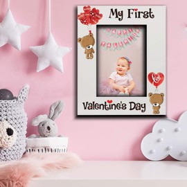 BELLA BUSTA- My First Valentines Day picture frame-UV Print Picture Frame (5 x 7 Vertical)