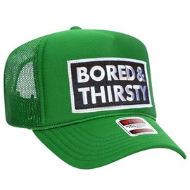 Bored & Thirsty Foam Snapback Trucker Hat Collection (US, Numeric, 7, 7 7/8, Kelly Green)