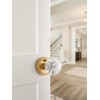 SORWDUERM 2 Pack Crystal Door Knob Gold Door Knobs Interior