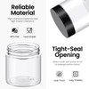 TUZAZO 48 Pack 4 Oz Plastic Jars with Black Lids