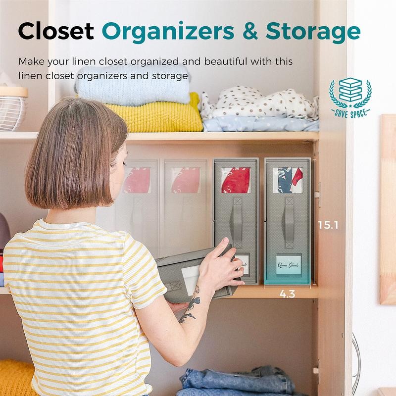 Bed Sheet Organizers and Storage (Queen or King Size), Foldable