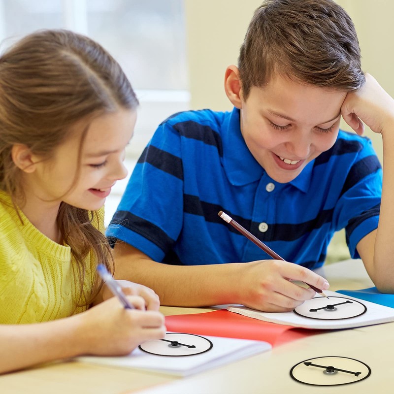 Chivao 10 Sets Game Spinner Wheel Blank Erasable Math Game