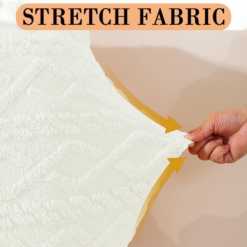 Stretch Jacquard Headboard Cover, Queen King Size Dustproof Slipcover