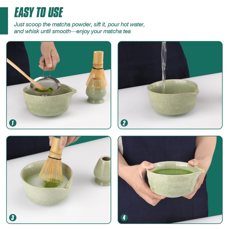 Spesh Matcha Whisk & Bowl Set 5 PCS Matcha Tea