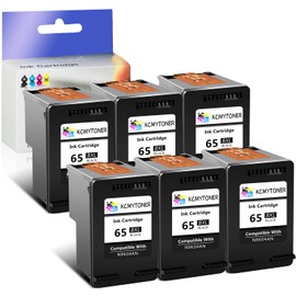 KCMYTONER 65XL Remanufactured Ink Cartridge Replacement for HP 65 XL Compatible with DeskJet 3755 3772 Envy 5055 5058 AMP 100 120 Printer (6 Black)