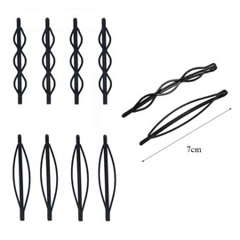 12Pcs Black Hair Pins Bobby Pins Women Invisible Hairgrip Black Hair Clips Styling Accessories for Wedding Salon Decoration