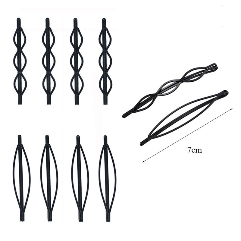 12Pcs Black Hair Pins Bobby Pins Women Invisible Hairgrip Black