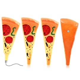 BieFuDan 4PCS Novelty Ballpoint Pen Funny Writing Pen, 0.5mm Black Ink Pens Creative Fast Food Shaped Pens for Kids Boys Girls, Home School Office Decor Gift Supplies (Pizza)