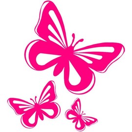 Pink Butterfly Vinyl Stickers decals,car,window,van