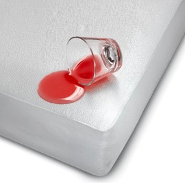 Brillant® Waterproof Mattress Protector, 180 x 200 cm, 100% Cotton, Breathable and Hypoallergenic, Protects Against Liquids and Mites, Oeko-Tex Certified