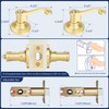 Bonpoly 6 Pack Gold Door Handles, Wave Style Door Lever