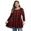 MONNURO Womens 3/4 Sleeve Tops Casual Loose Fit Swing Plus