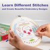 Azenera Embroidery Kit for Beginners to Learn 33 Stitches with