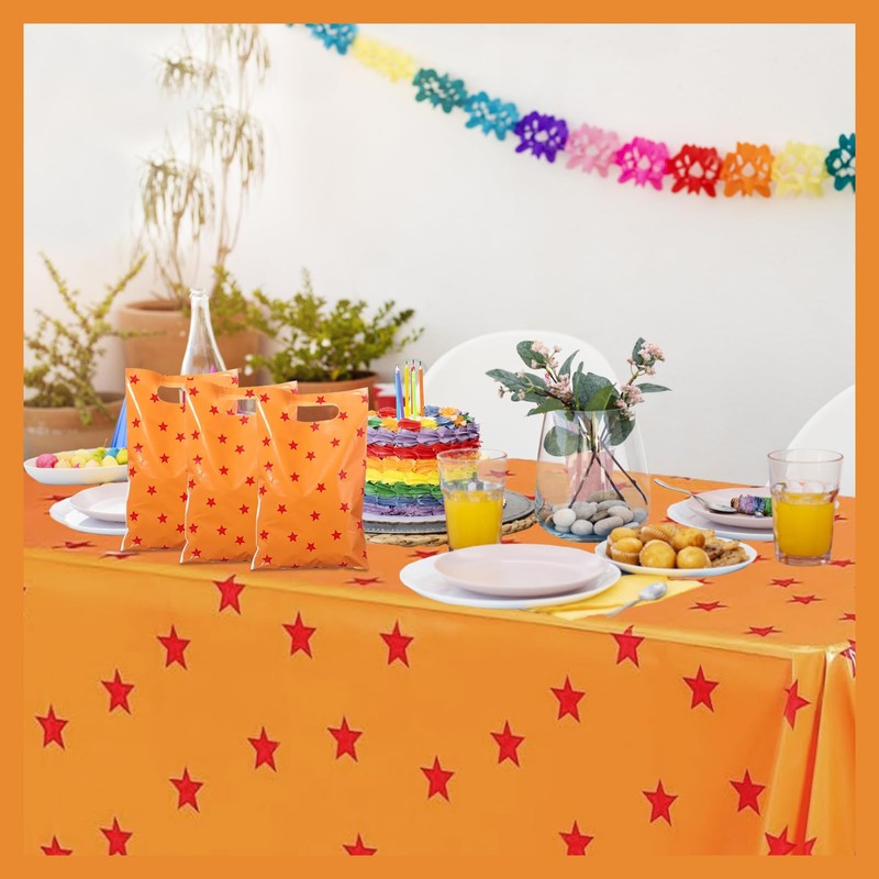 Baarnse 7Pcs Anime Theme Party Supplies Anime Yellow and Red