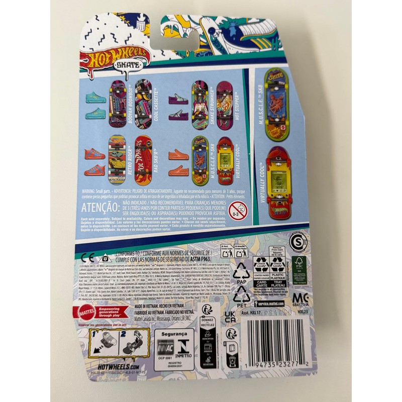Hot Wheels Skate Miniatur-Finger-Skateboard-Set, 2er-Pack mit Zubehör, Sammlerstück